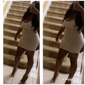 Silver mini dress